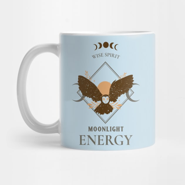 Owl Wise Spirit Moonlight Energy by Tip Top Tee's